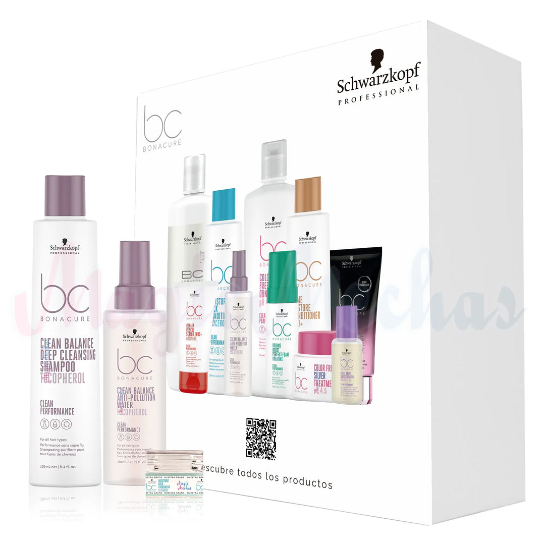 Kit 1 Bonacure Clean Balance Shampoo + Anti Pollution Schwarzkopf Professional
