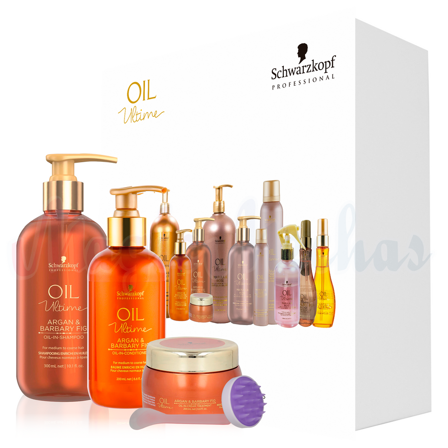 Kit Oil Ultime Shampoo + Acondicionador + Mascarilla Argan & Barbary Schwarzkopf Professional