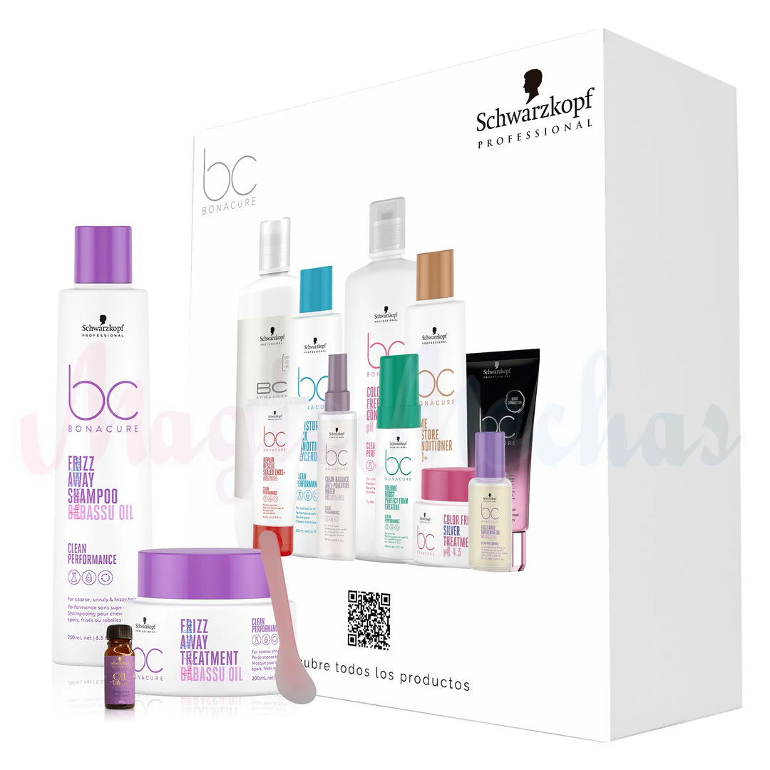 Kit 3 Bonacure Frizz Away Shampoo + Tratamiento Schwarzkopf Professional