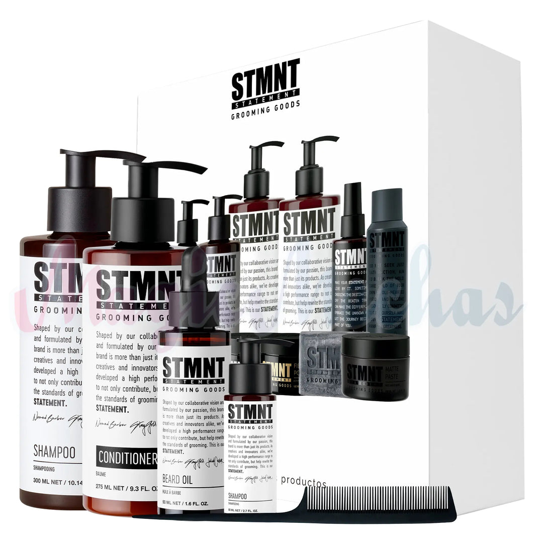 Kit STMNT Shampoo + Acondicionador + Aceite Para Barba + Obsequios STMNT