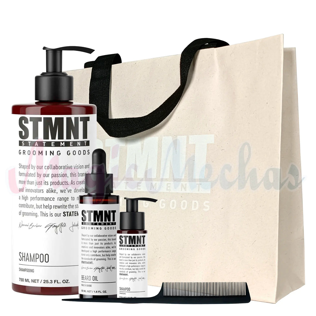 Kit STMNT Shampoo + Aceite Para Barba + Obsequios STMNT
