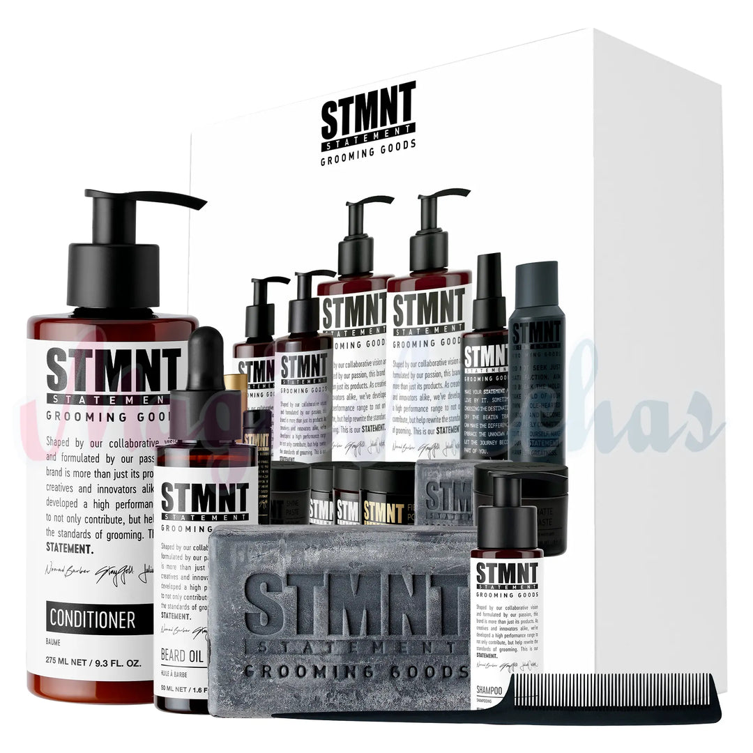 Kit STMNT Shampoo Sólido Para Cabello Y Cuerpo + Acondicionador +  Aceite Para Barba + Obsequios STMNT