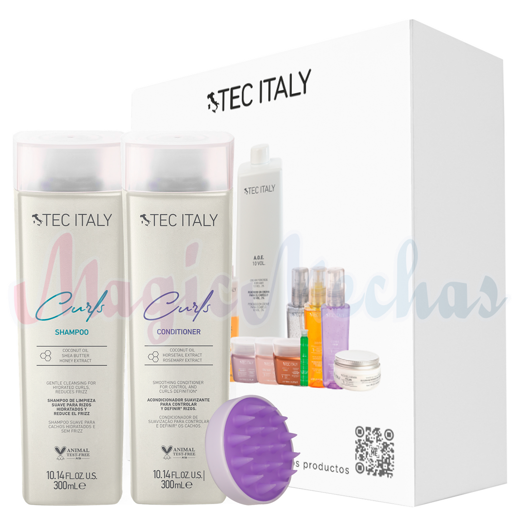Kit Tec Italy Curls Shampoo + Acondicionador. Tec Italy