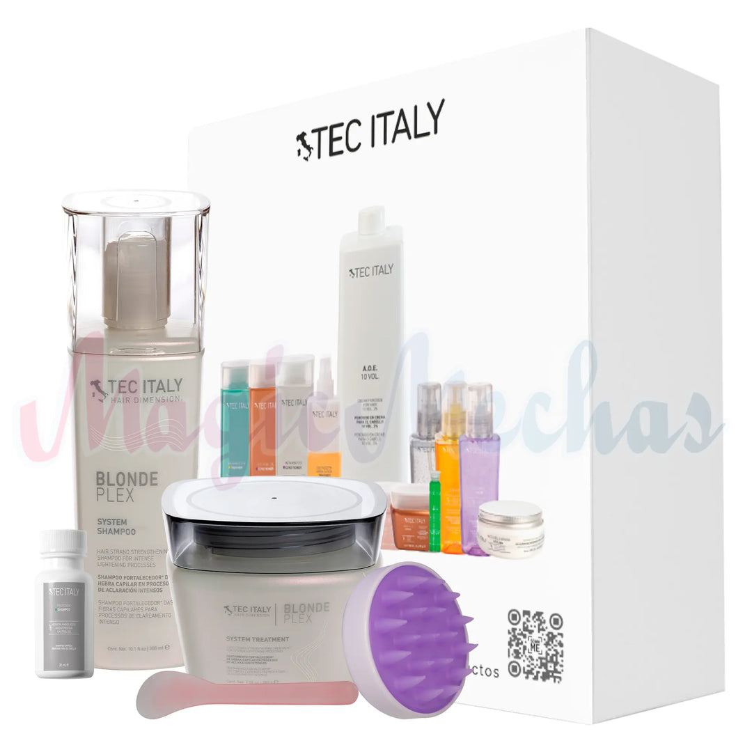 Kit Tec Italy Blonde Plex Shampoo + Mascarilla Tec Italy