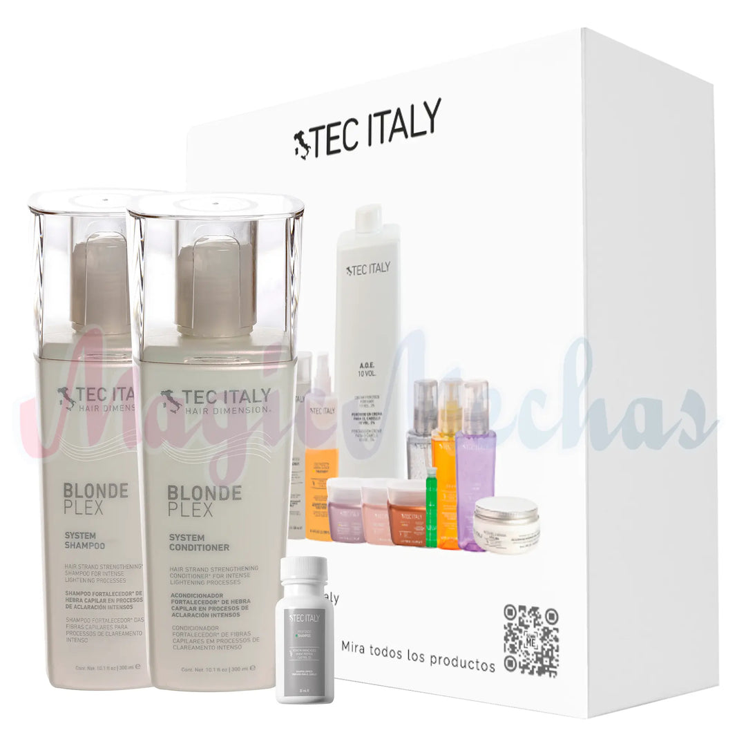 Kit Tec Italy Blonde Plex Shampoo + Acondicionador Tec Italy