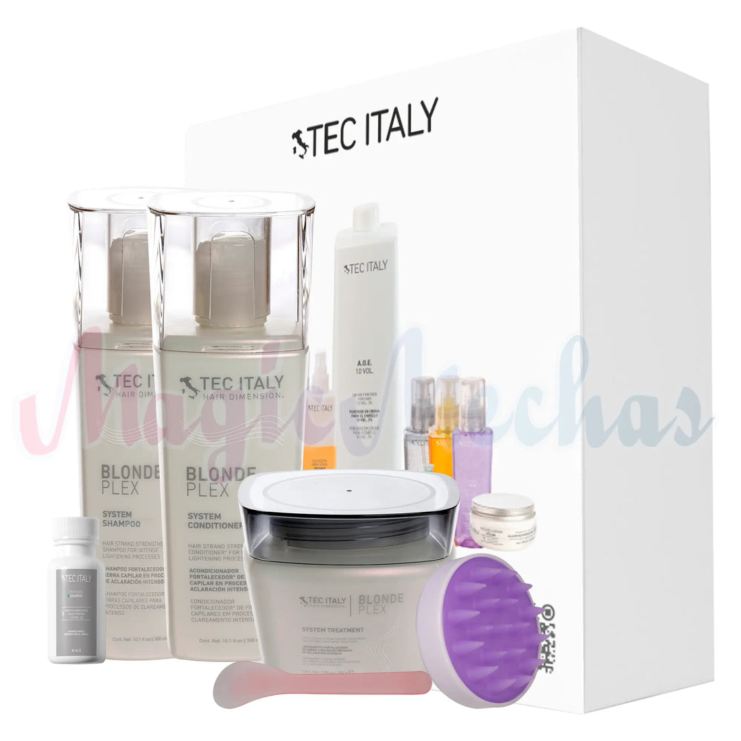 Kit Tec Italy Blonde Plex Shampoo + Acondicionador + Mascarilla Tec Italy