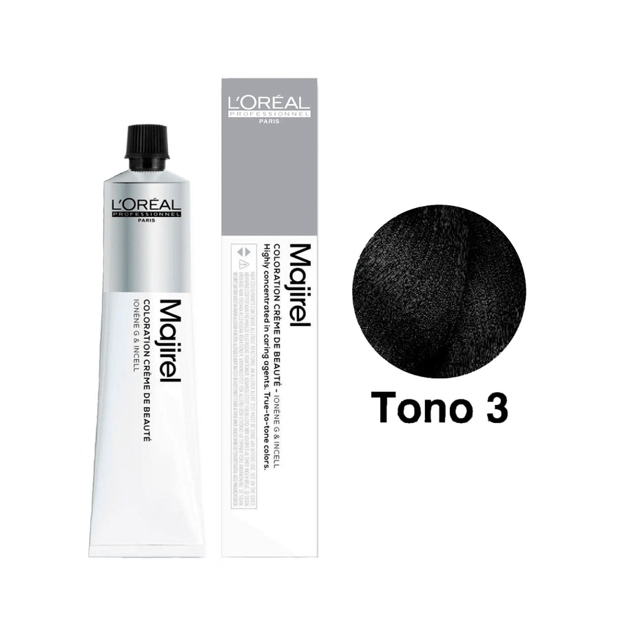 Tinte Majirel Tono 3 Castaño Oscuro 50mL Loreal Profesional