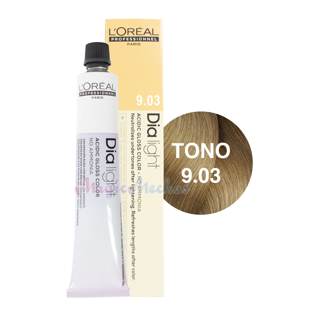 Loreal Dia Light Tinte Tono 9.03 Milkshake Dorado 50ml. Loreal Profesional