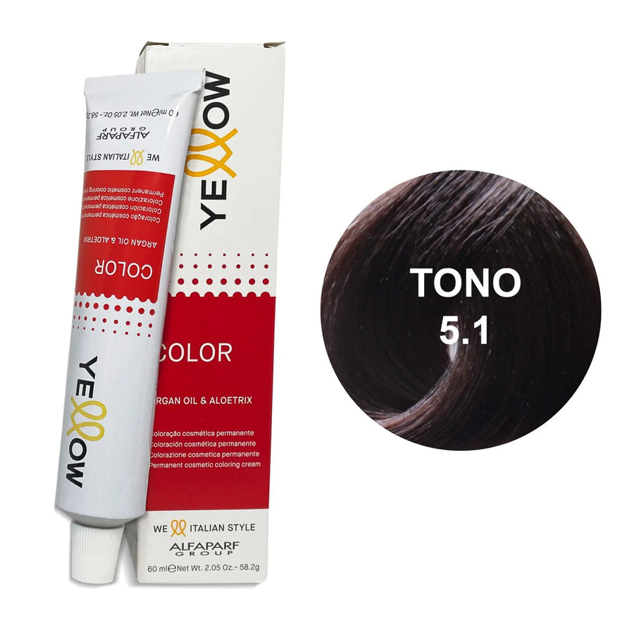 Yellow Tono 5.1 Castaño Claro Ceniza 60mL - Magic Mechas