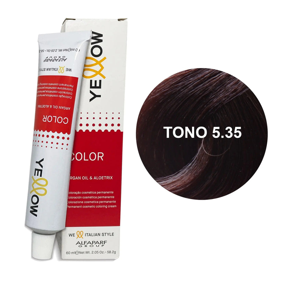 Yellow Tono 5.35 Castaño Claro Dorado Caoba 60mL - Magic Mechas