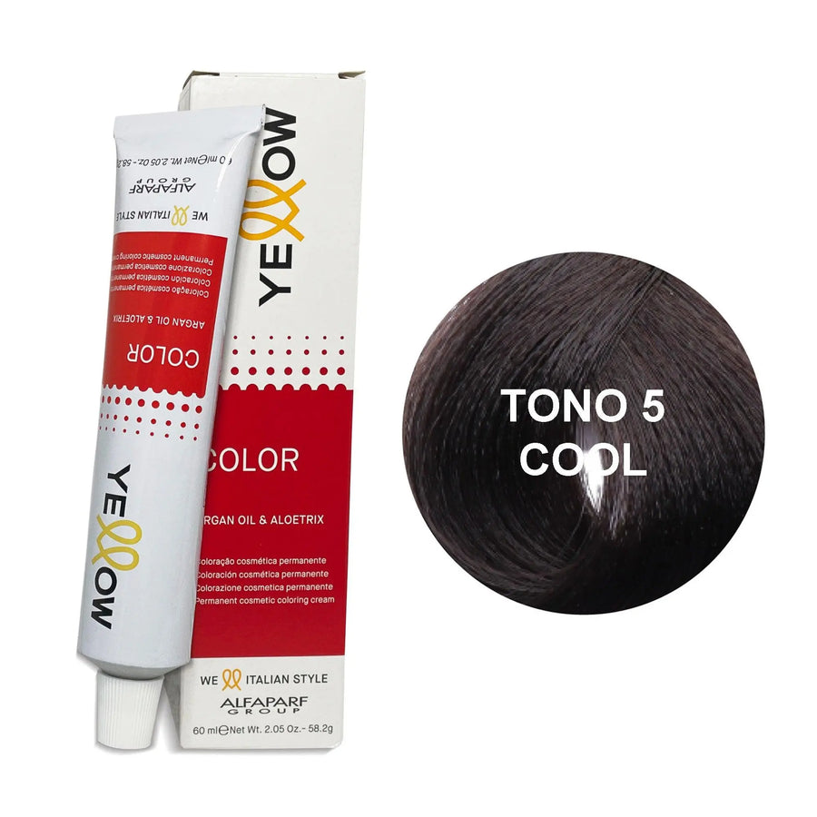 Yellow Tono 5 Cool Castaño Claro Frío 60mL - Magic Mechas