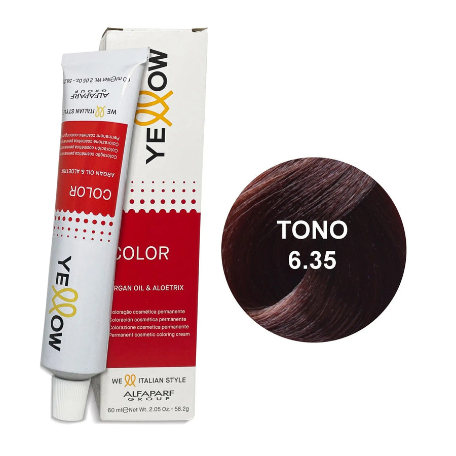 Yellow Tono 6.35 Rubio Oscuro Dorado Caoba 60mL - Magic Mechas