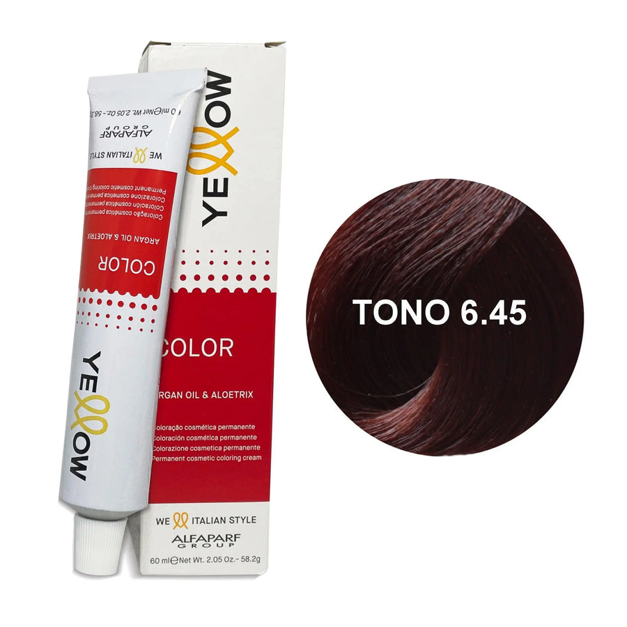 Yellow Tono 6.45 Rubio Oscuro Cobre Caoba 60mL - Magic Mechas