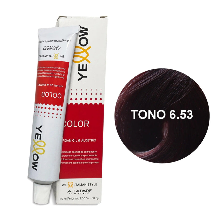 Yellow Tono 6.53 Rubio Oscuro Caoba Dorado 60mL - Magic Mechas