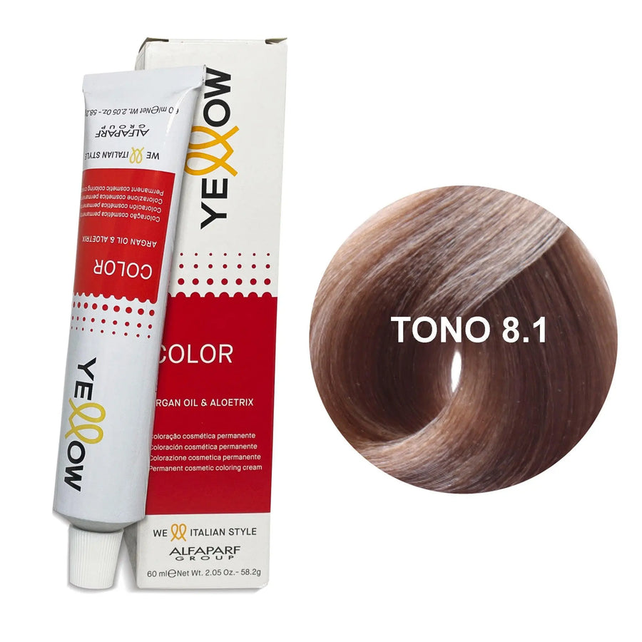 Yellow Tono 8.1 Rubio Claro Ceniza 60mL - Magic Mechas