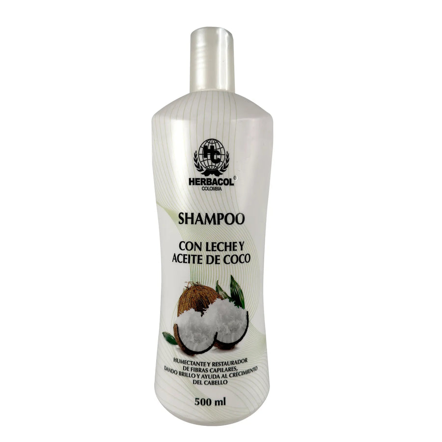 Herbacol Shampoo Con Leche Y Aceite De Coco 500mL Herbacol