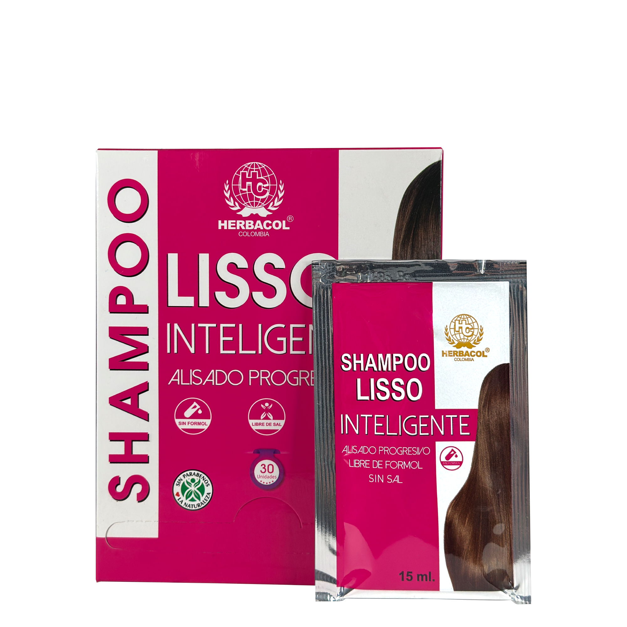 Herbacol Shampoo Lisso Inteligente Caja X 30 Sachets 15mL Herbacol
