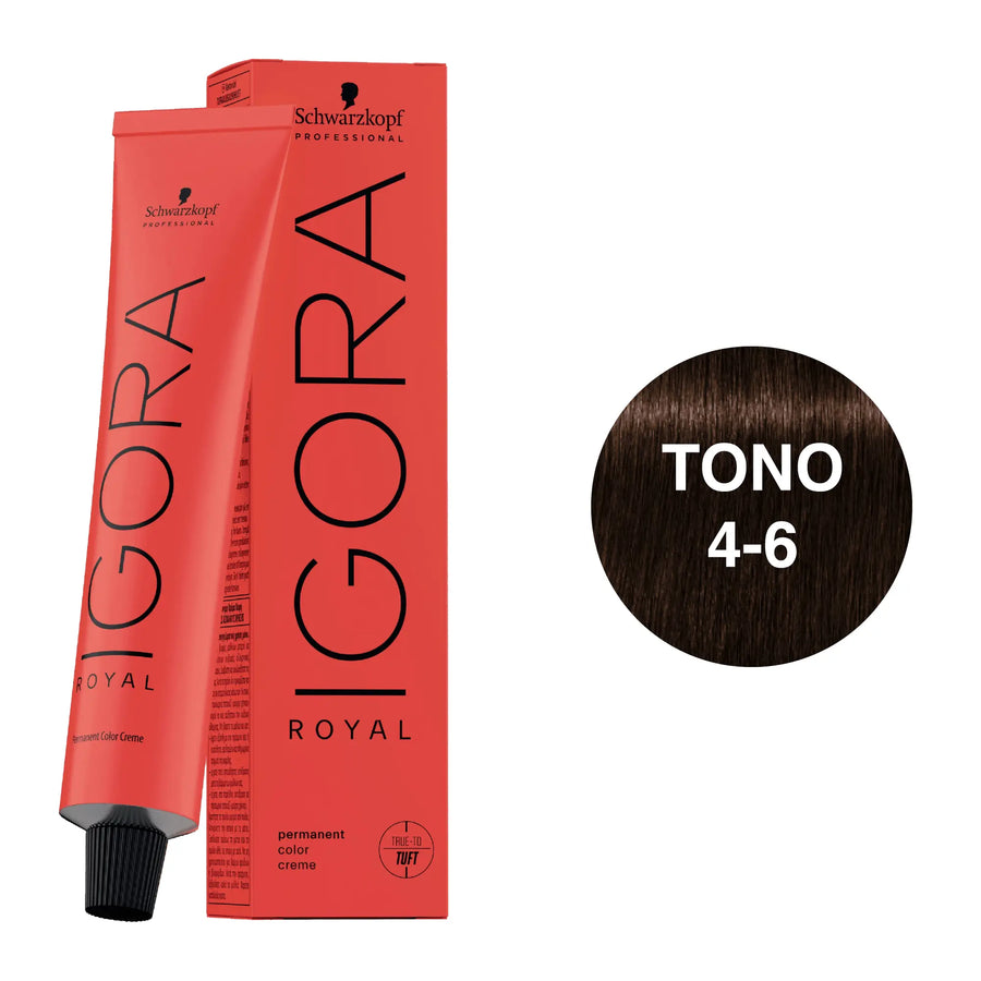 Igora Royal Tono 4-6 Castaño Medio Marrón 60mL - Magic Mechas