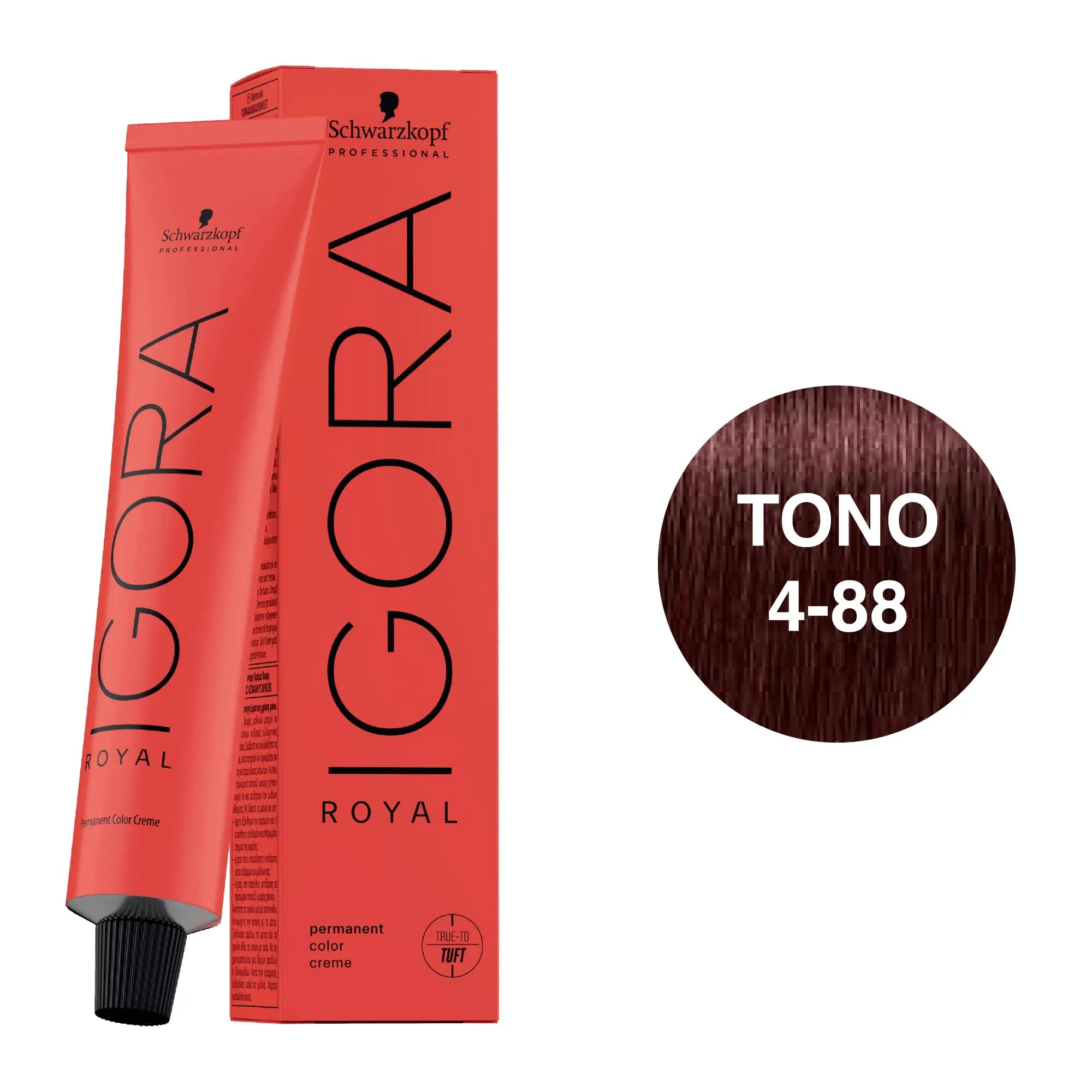 Igora Royal Tono 4-88 Castaño Medio Rojo Intenso 60mL - Magic Mechas