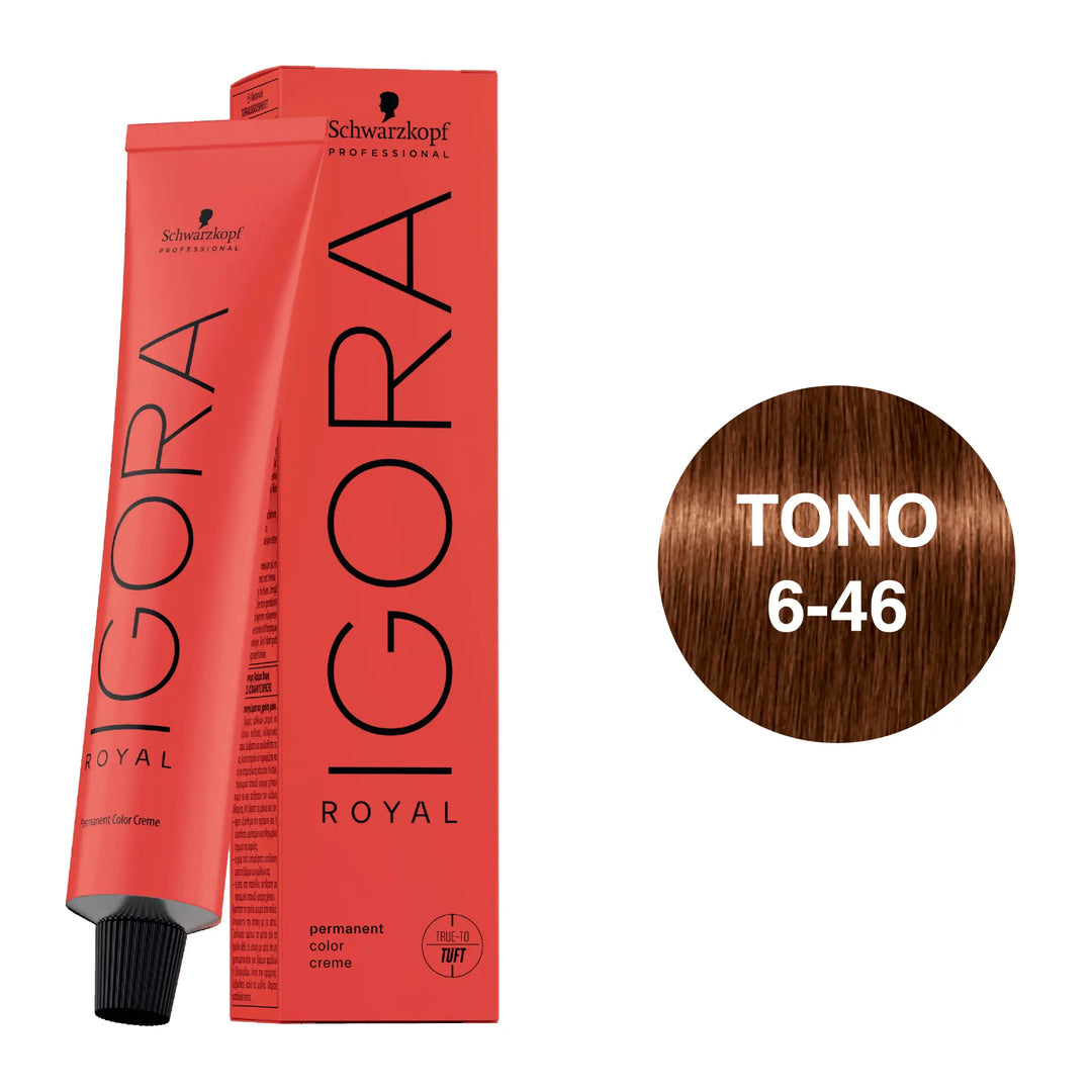 Igora Royal Tono 6-46 Rubio Oscuro Beige Chocolate 60mL - Magic Mechas