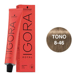 Igora Royal Tono 8-46 Rubio Claro Beige Chocolate 60mL - Magic Mechas