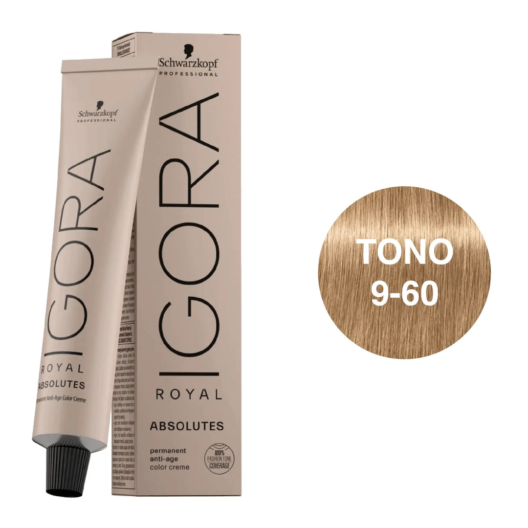 Igora Royal Absolutes Tono 9-60 Rubio Muy Claro Chocolate Natural 60mL - Magic Mechas
