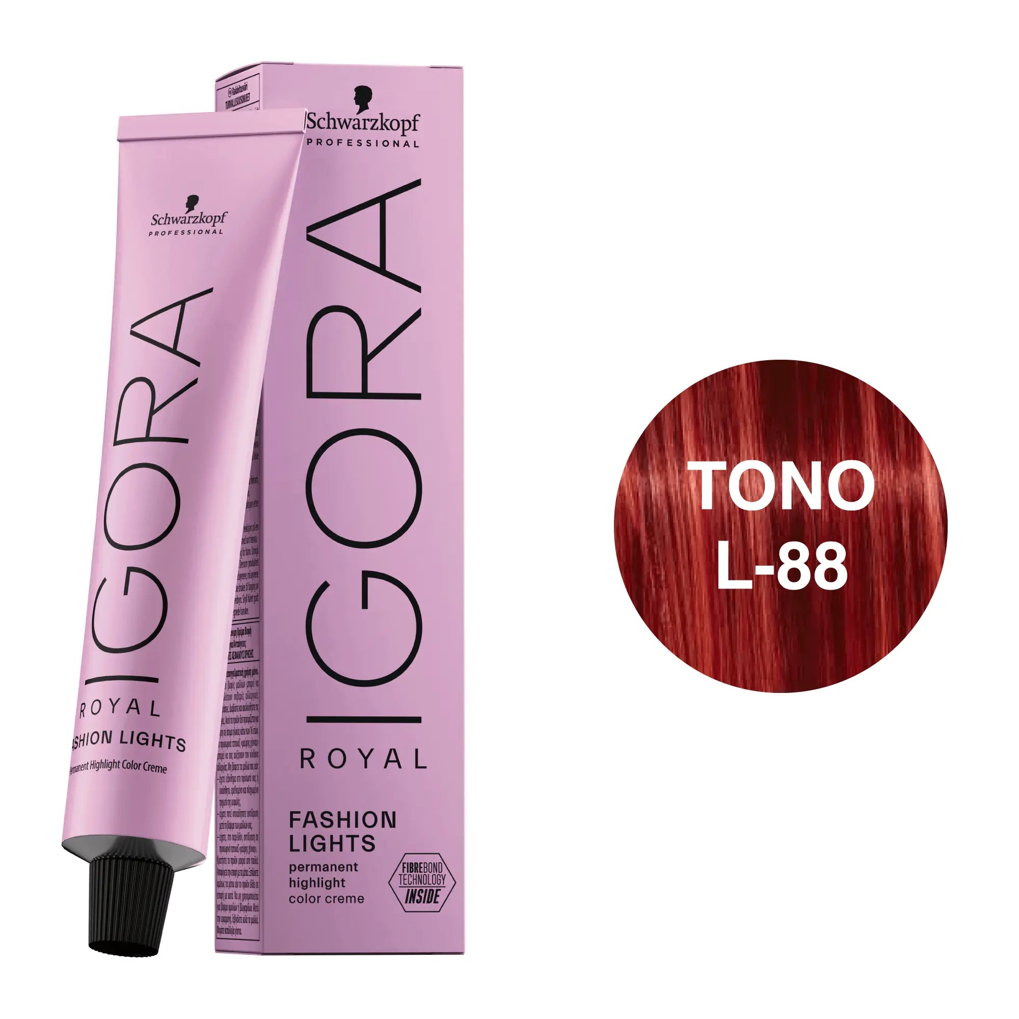 Igora Royal Fashion Lights Tono L-88 Rojo Intenso 60mL - Magic Mechas