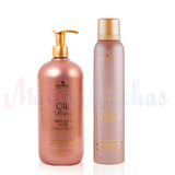 Kit Oil Ultime Shampoo 1L + Mousse 500mL Marula & Rose Schwarzkopf Professional