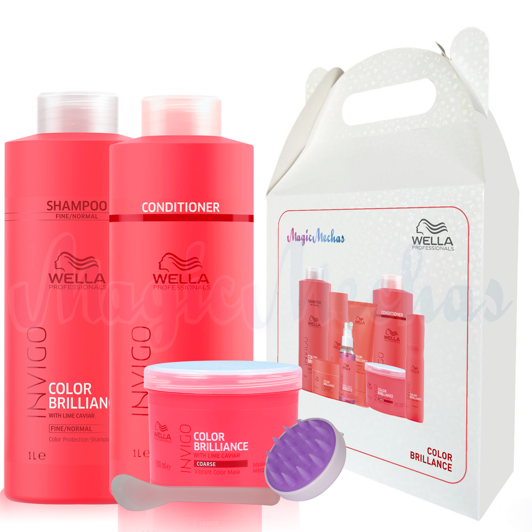 Kit2 Wella Color Brilliance Shampoo + Acondicionador + Mascarilla Wella