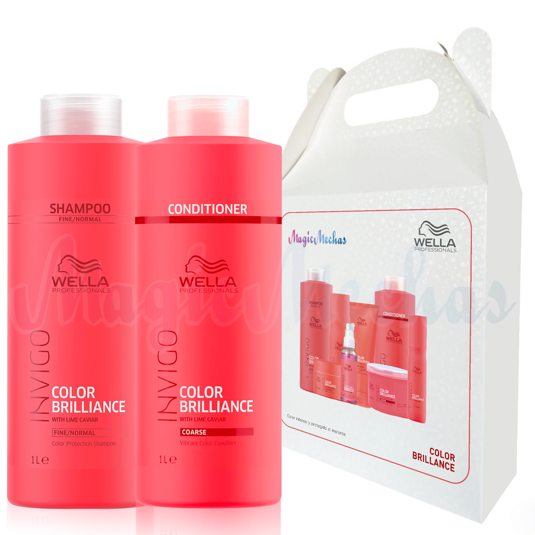 Kit4 Wella Color Brilliance Shampoo + Acondicionador Wella
