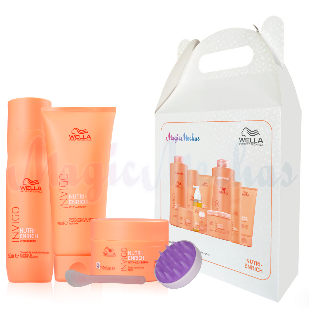 Kit1 Wella Nutri Enrich Shampoo + Acondicionador + Mascarilla Wella