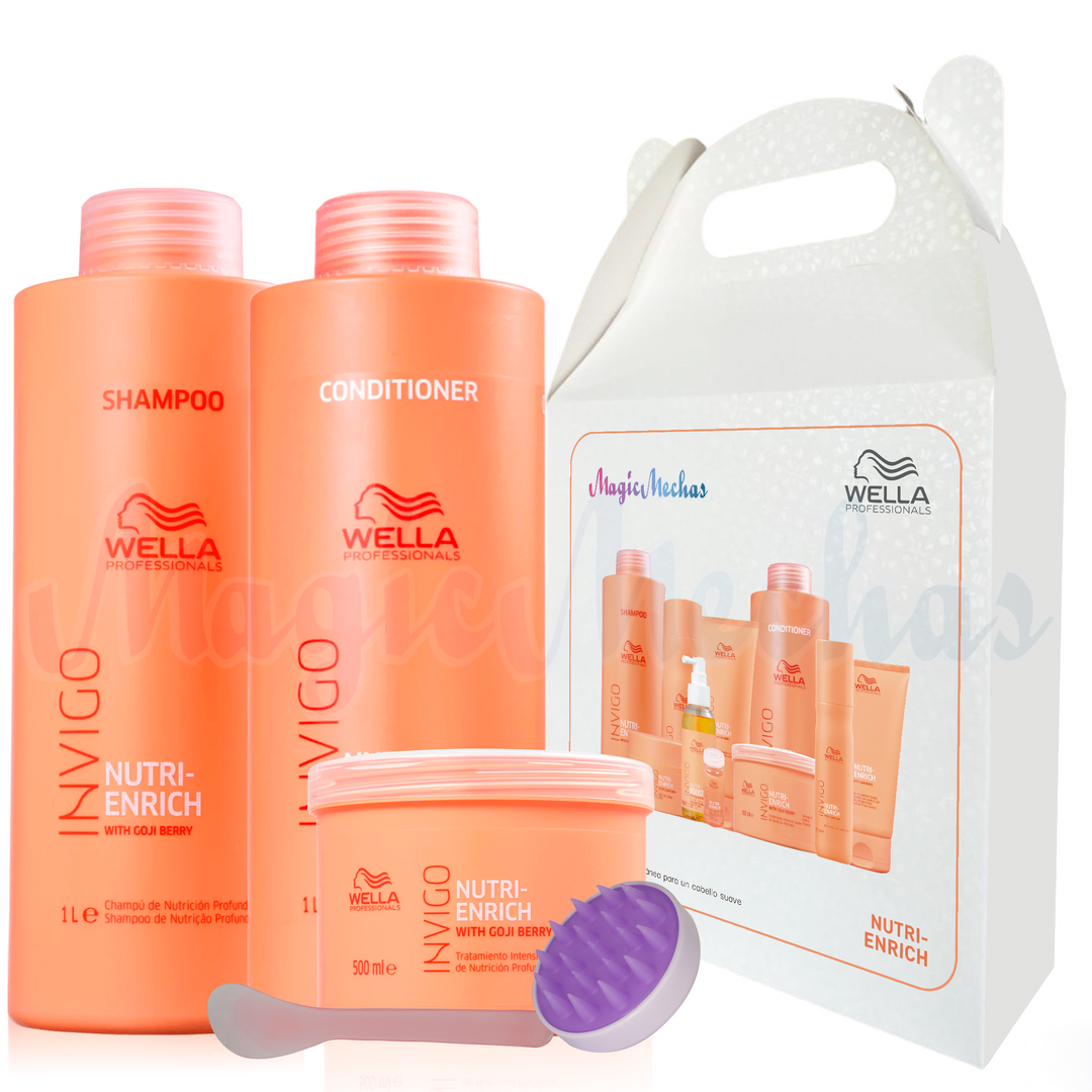 Kit2 Wella Nutri Enrich Shampoo + Acondicionador + Mascarilla Wella