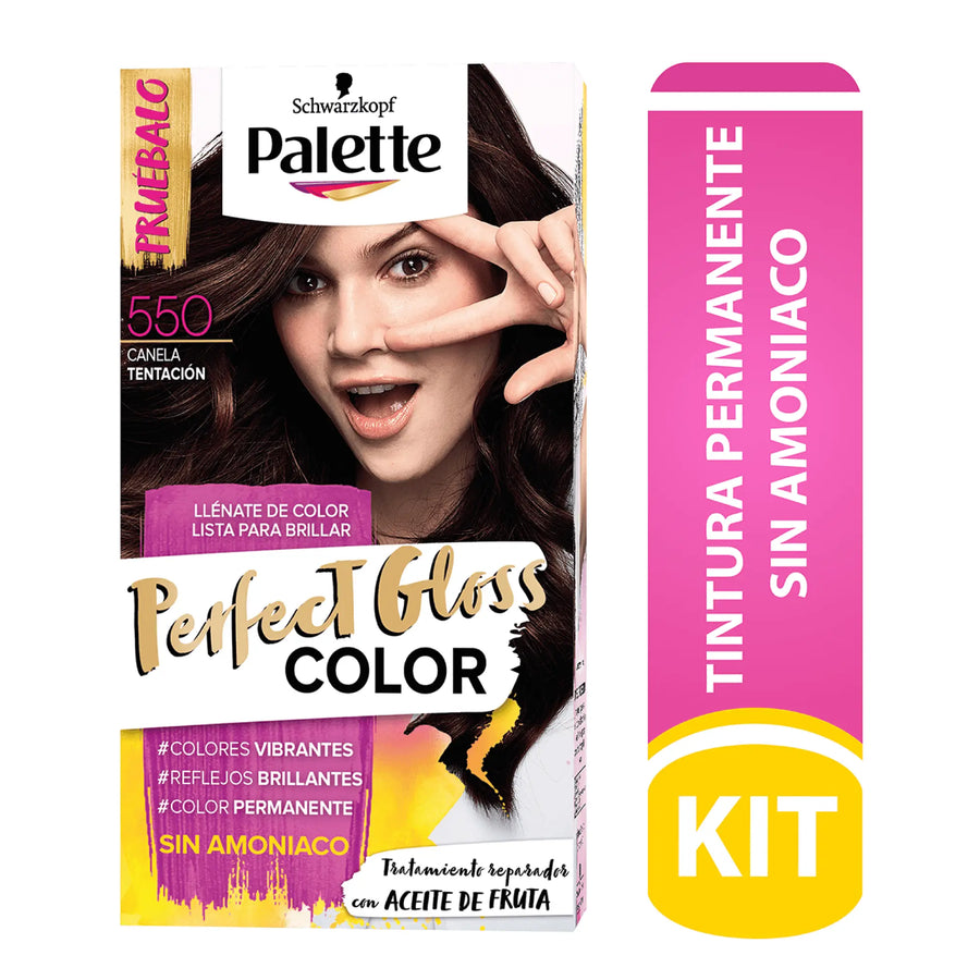 Palette Perfect Gloss Sin Amoniaco 550 Canela Tentación - Magic Mechas