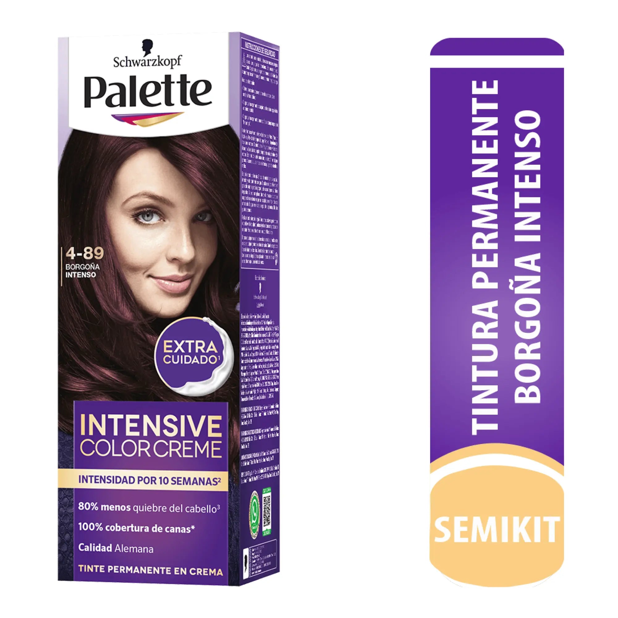 Palette Intensive Color Creme Permanente 4-89 Borgoña Intenso - Magic Mechas