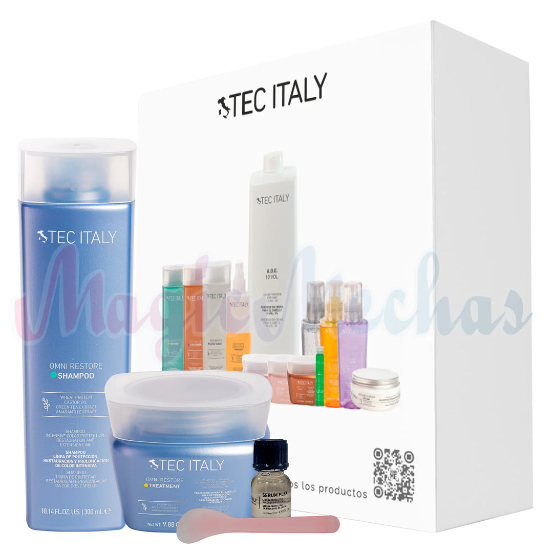 Kit Tec Italy Shampoo Omni Restore + Mascarilla + Obsequio Tec Italy