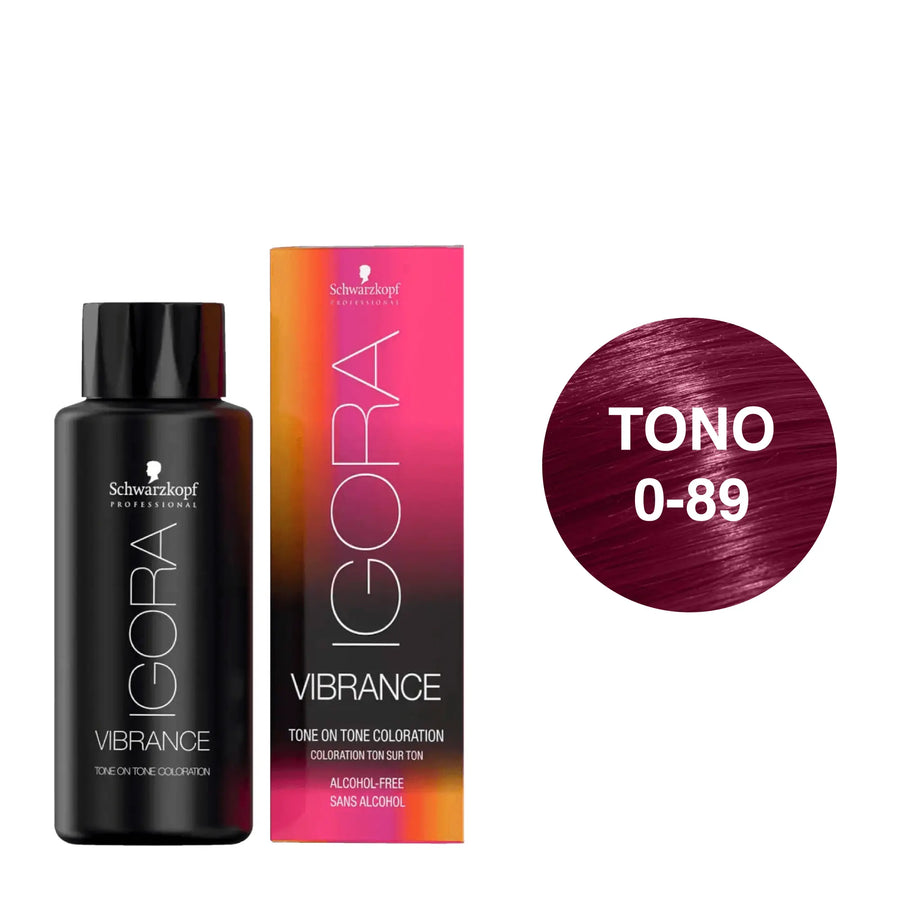 Igora Vibrance Tono 0-89 Concentrado Rojo Violeta 60mL - Magic Mechas