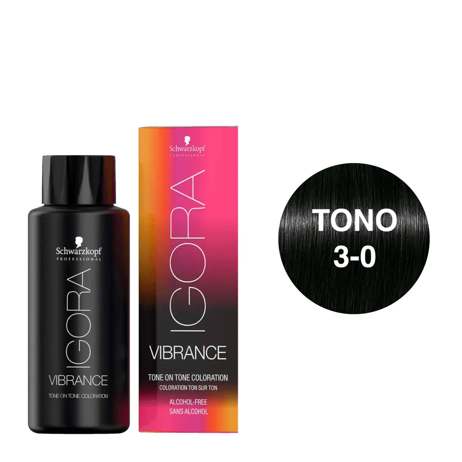 Igora Vibrance Tono 3-0 Castaño Oscuro Natural 60mL - Magic Mechas