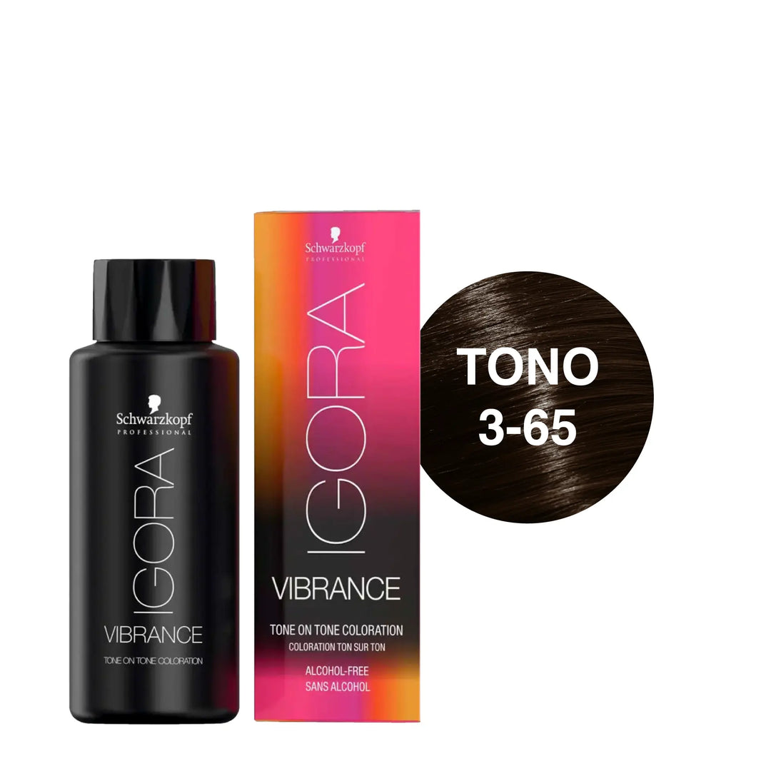 Igora Vibrance 3-65 Castaño Oscuro Marrón Dorado 60mL Schwarzkopf Professional