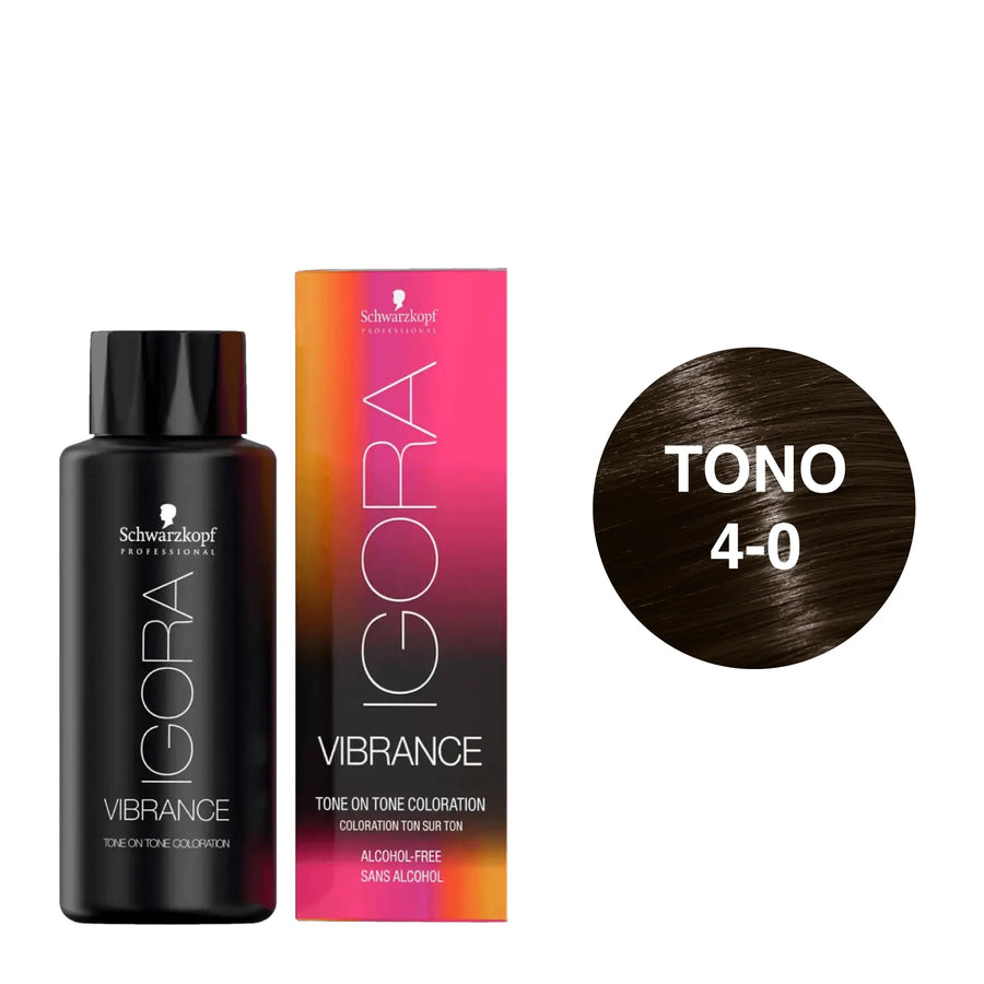 Igora Vibrance Tono 4-0 Castaño Medio Natural 60mL - Magic Mechas