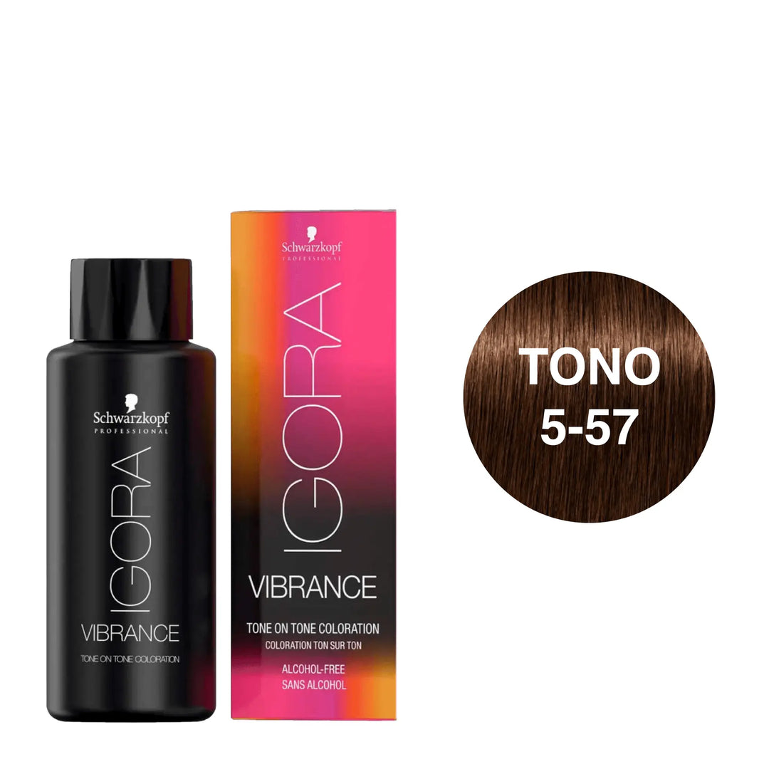 Igora Vibrance Tono 5-57 Castaño Claro Dorado Cobrizo 60mL - Magic Mechas