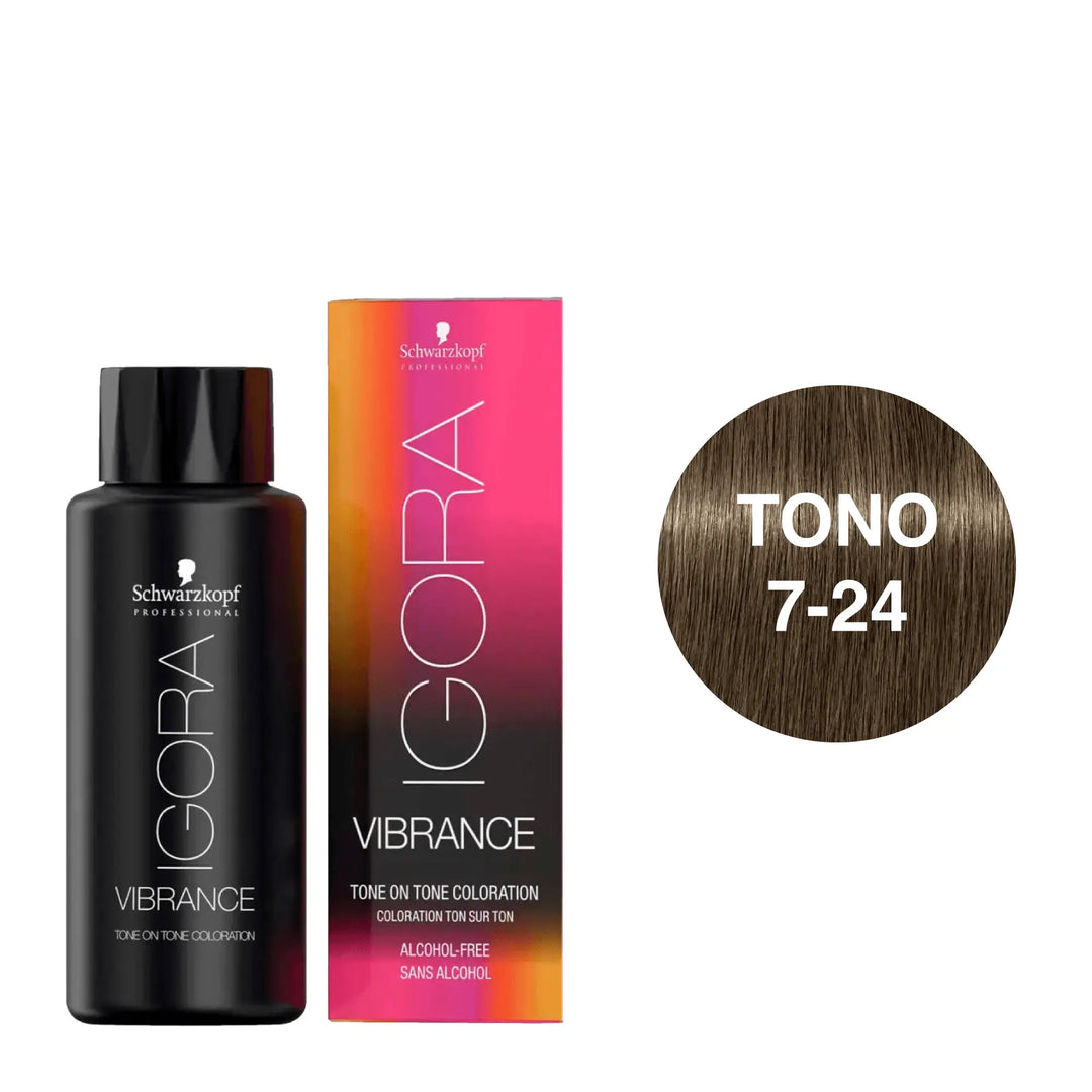 Igora Vibrance 7-24  Rubio Medio Humo Beige 60mL - Magic Mechas