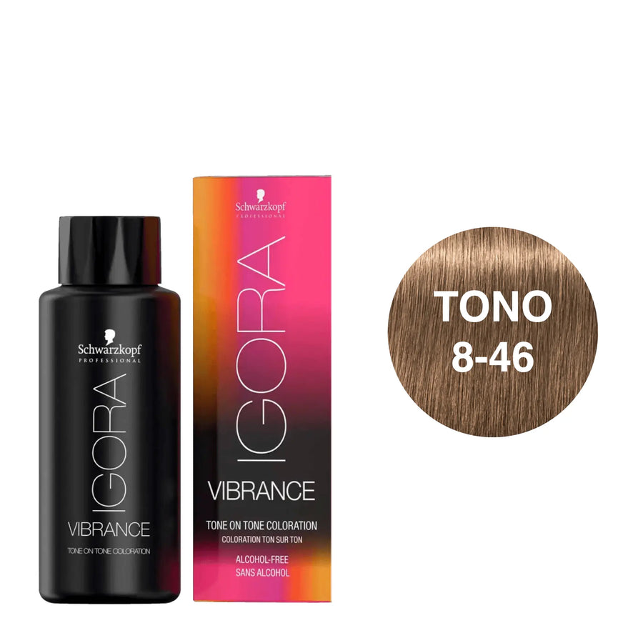 Igora Vibrance Tono 8-46 Rubio Claro Beige Marrón 60mL - Magic Mechas