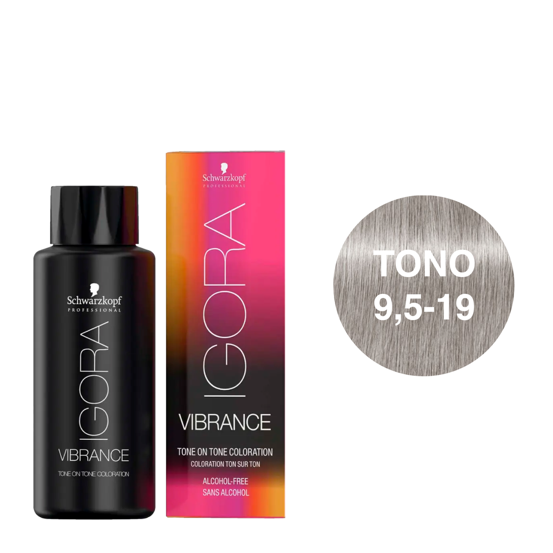 Igora Vibrance Tono 9,5-19 Tonalizador Ceniza Violeta/ Rubio Pastel Ceniza Violeta 60ml. Schwarzkopf Professional