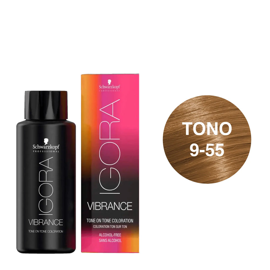 Igora Vibrance Tono 9-55 Rubio Muy Claro Dorado Intenso 60mL - Magic Mechas