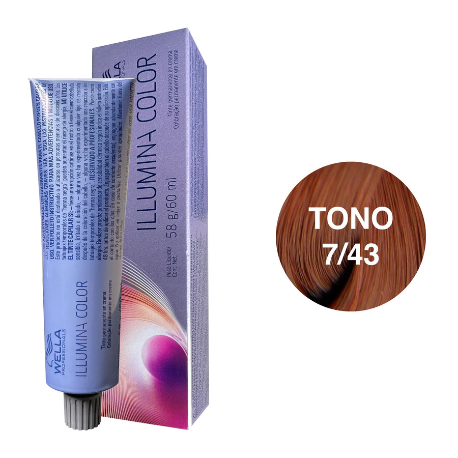 Tinte Wella Illumina Color Tono 7/43 60ml Wella