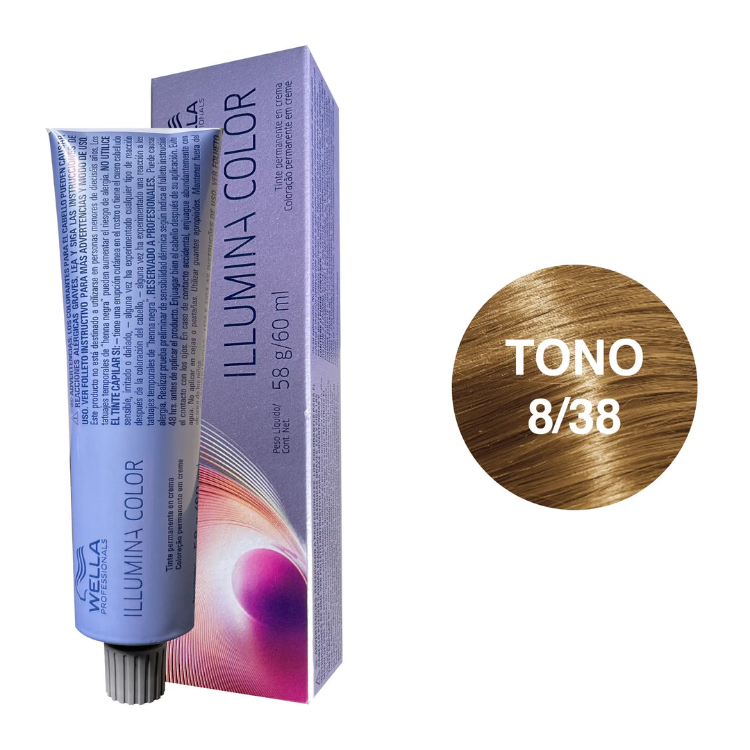 Tinte Wella Illumina Color Tono 8/38 60ml Wella